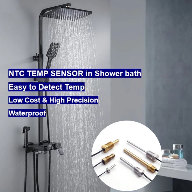 NTC -thermistortemperatuursensor in digitale baddouche